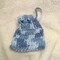 Hanging Soap Bag, Cotton Hand-Crocheted Soap Saver Bags, Eco-Friendly Bath Accessory, Reusable Soap Pouch, Blue Jeans Colored soap bag product 4